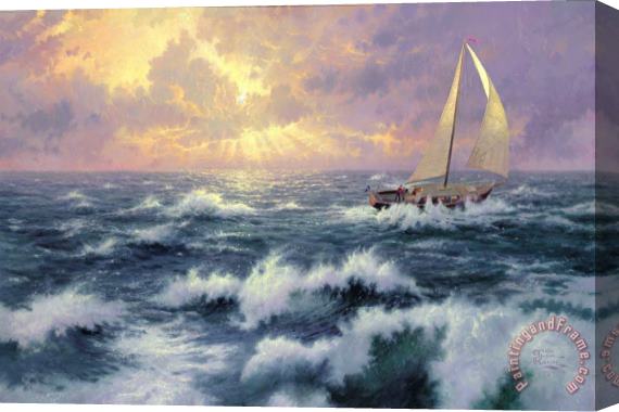 Thomas Kinkade Perseverance Stretched Canvas Painting / Canvas Art