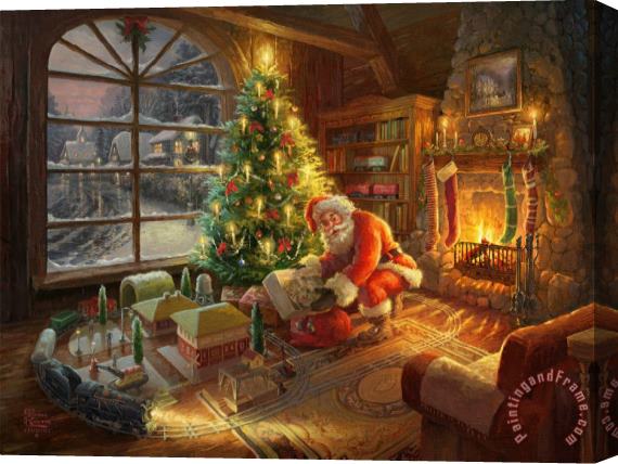 Thomas Kinkade Santa's Special Delivery Stretched Canvas Print / Canvas Art