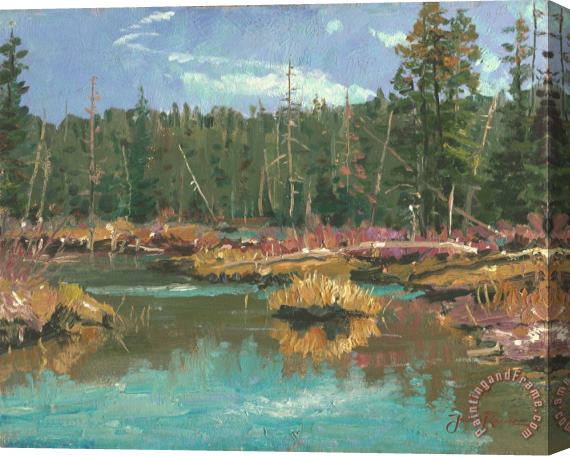 Thomas Kinkade Stanley Creek Stretched Canvas Print / Canvas Art