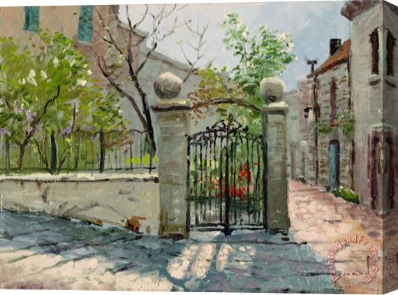 Thomas Kinkade Sunlit Garden Stretched Canvas Painting / Canvas Art