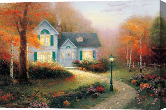 Thomas Kinkade The Blessings of Autumn Stretched Canvas Print / Canvas Art