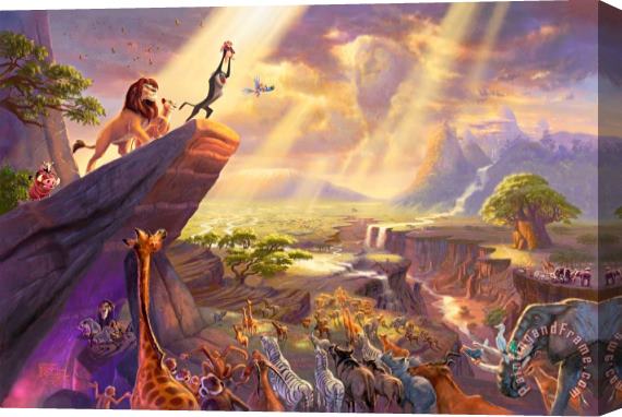 Thomas Kinkade The Lion King Stretched Canvas Painting / Canvas Art