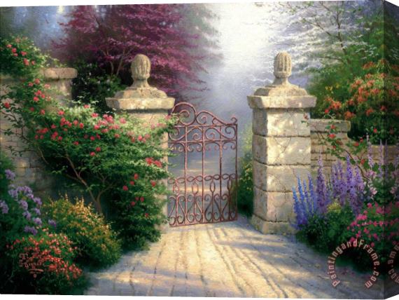 Thomas Kinkade The Open Gate Stretched Canvas Painting / Canvas Art