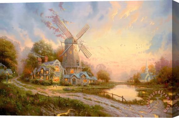 Thomas Kinkade The Wind of The Spirit Stretched Canvas Painting / Canvas Art