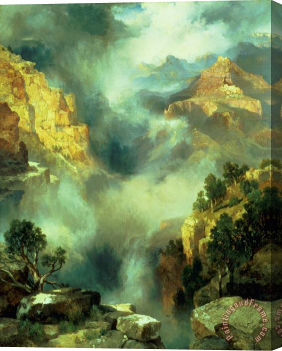 Thomas Moran Mist in the Canyon Stretched Canvas Print / Canvas Art