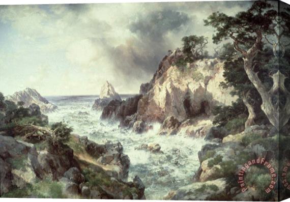 Thomas Moran Point Lobos at Monterey in California Stretched Canvas Print / Canvas Art