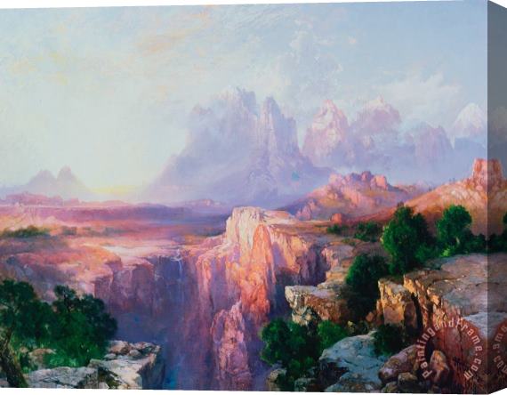 Thomas Moran Rock Towers of the Rio Virgin Stretched Canvas Painting / Canvas Art