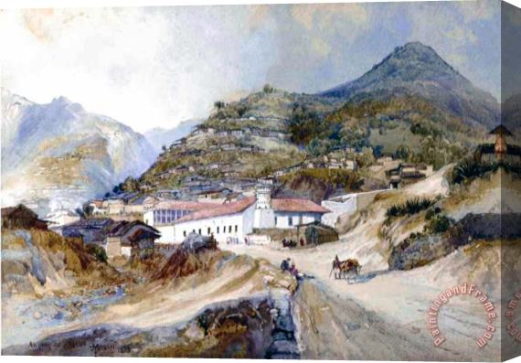 Thomas Moran The Village of Angangueo Stretched Canvas Painting / Canvas Art