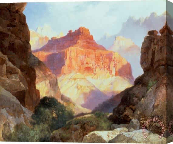 Thomas Moran Under the Red Wall Stretched Canvas Print / Canvas Art