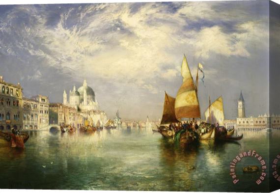 Thomas Moran Venetian Grand Canal Stretched Canvas Print / Canvas Art