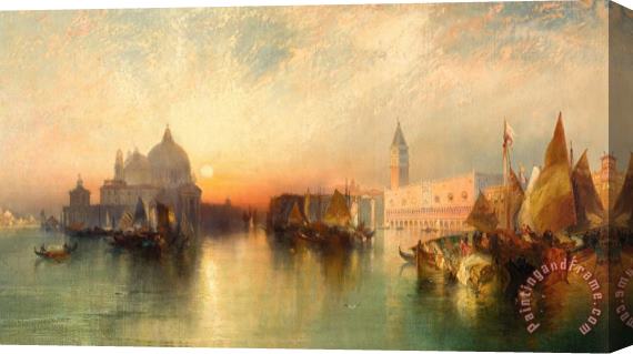 Thomas Moran View Of Venice Stretched Canvas Painting / Canvas Art