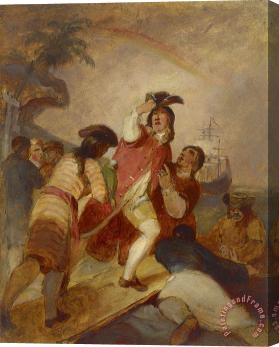 Thomas Sully Robinson Crusoe And His Man Friday Leave The Island Stretched Canvas Print / Canvas Art