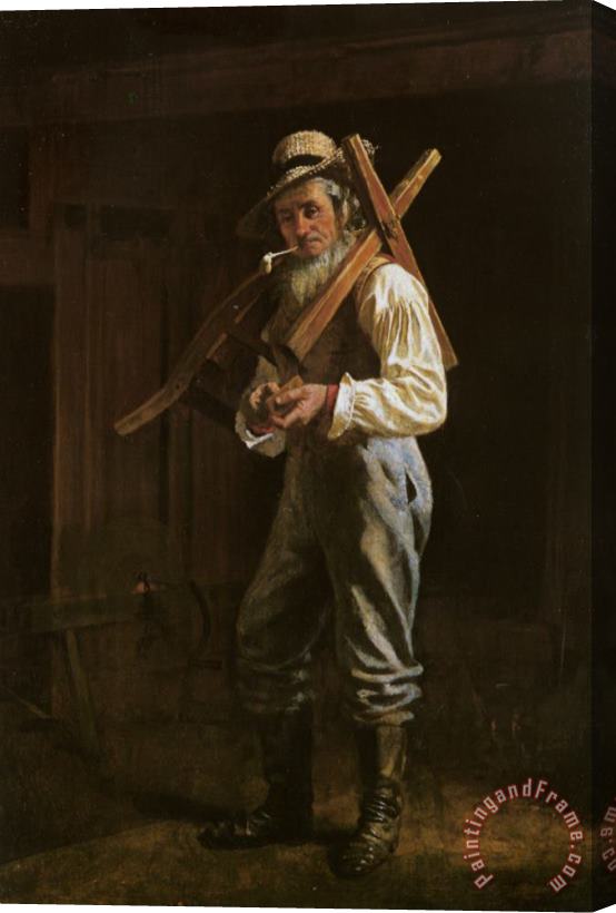 Thomas Waterman Wood Man with Pipe Stretched Canvas Print / Canvas Art