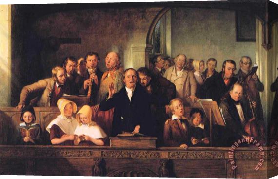 Thomas Webster The Village Choir Stretched Canvas Print / Canvas Art