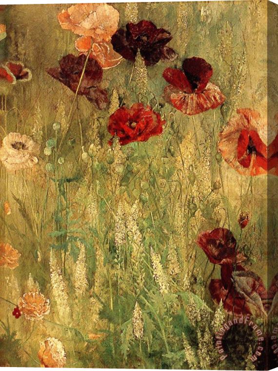 Thomas Wilmer Dewing Poppies And Italian Mignotte Stretched Canvas Painting / Canvas Art