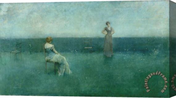 Thomas Wilmer Dewing The Recitation Stretched Canvas Painting / Canvas Art