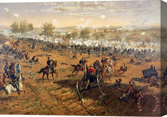 Thure de Thulstrup Battle of Gettysburg Stretched Canvas Print / Canvas Art