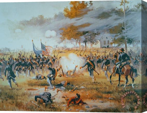 Thure de Thulstrup The Battle of Antietam Stretched Canvas Painting / Canvas Art