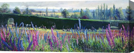 Timothy Easton Hoeing Against The Hedge Stretched Canvas Painting / Canvas Art