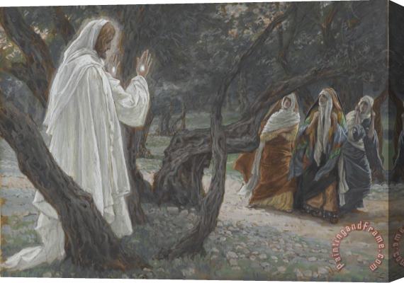 Tissot Jesus Appears to the Holy Women Stretched Canvas Print / Canvas Art