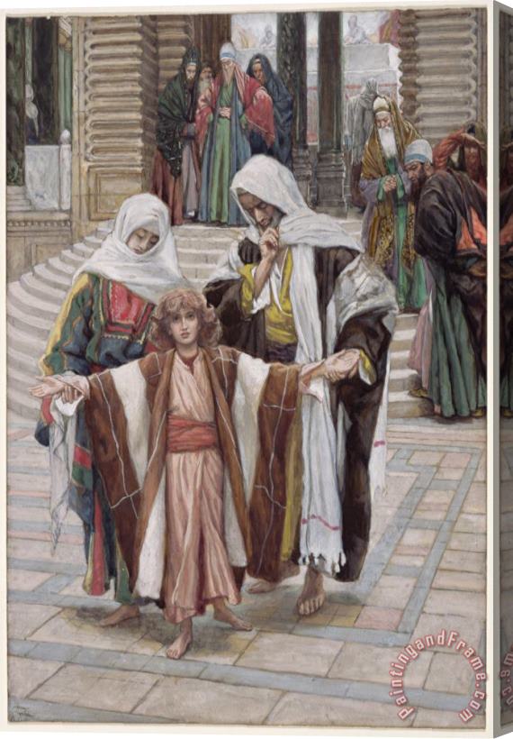Tissot Jesus Found in the Temple Stretched Canvas Print / Canvas Art