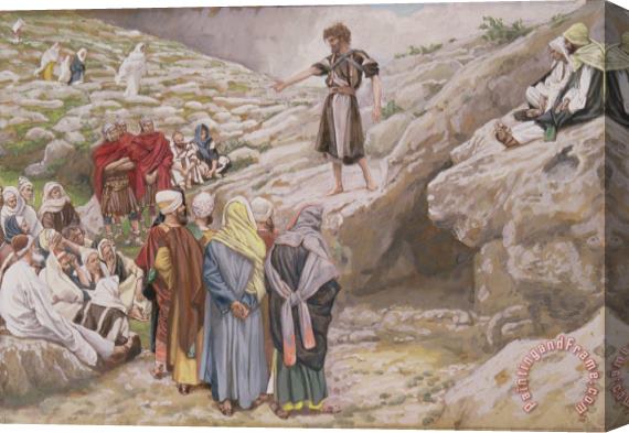 Tissot Saint John the Baptist and the Pharisees Stretched Canvas Painting / Canvas Art