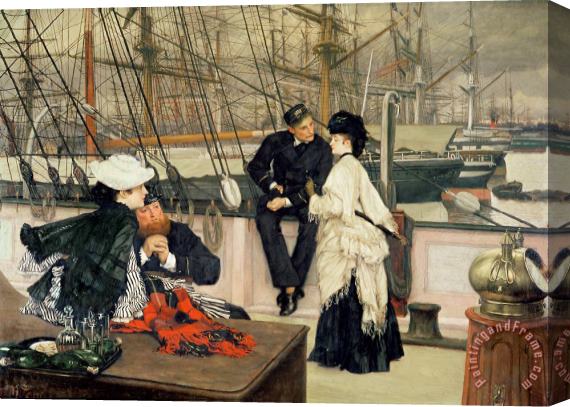 Tissot The Captain and the Mate Stretched Canvas Painting / Canvas Art