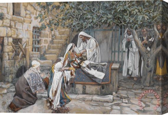 Tissot The Daughter of Jairus Stretched Canvas Print / Canvas Art