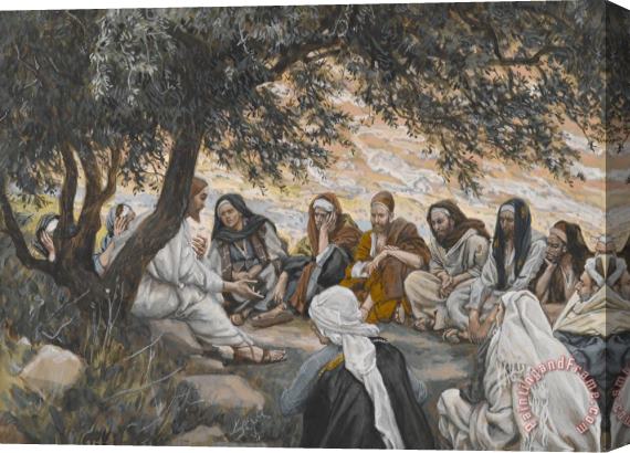 Tissot The Exhortation to the Apostles Stretched Canvas Painting / Canvas Art