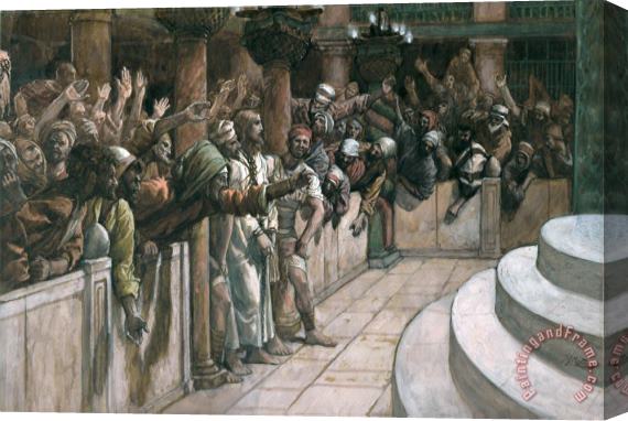 Tissot The False Witness Stretched Canvas Painting / Canvas Art