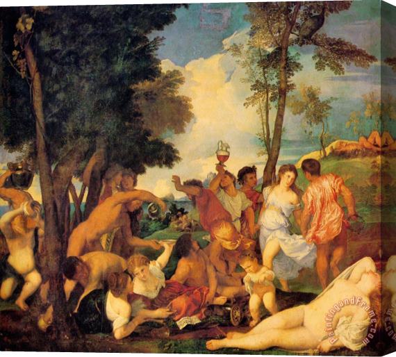 Titian Bacchanal Stretched Canvas Painting / Canvas Art