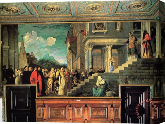 Titian Entry of Mary Into The Temple Stretched Canvas Print / Canvas Art