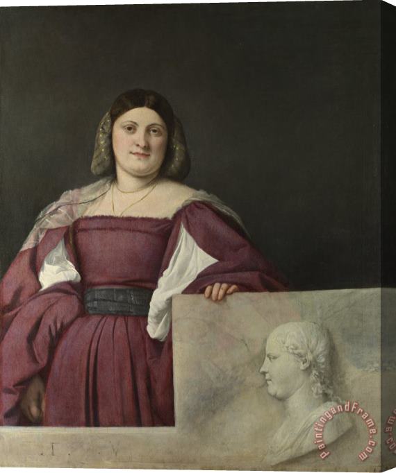 Titian Portrait Of A Lady Stretched Canvas Print / Canvas Art