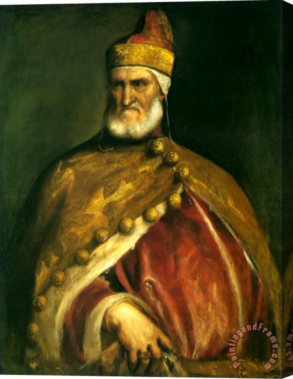 Titian Portrait of Doge Andrea Gritti Stretched Canvas Print / Canvas Art