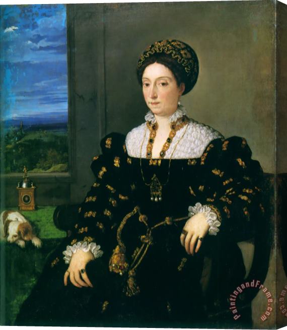 Titian Portrait of Eleonora Gonzaga Della Rovere Stretched Canvas Painting / Canvas Art