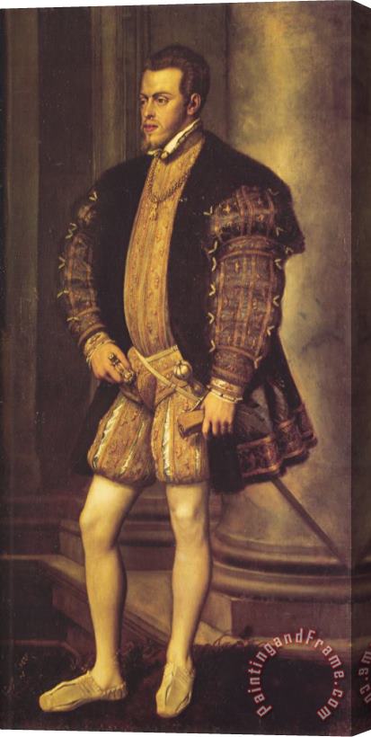 Titian Portrait of Philip II Stretched Canvas Print / Canvas Art