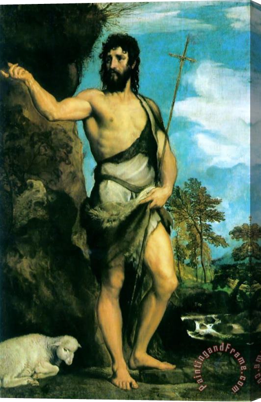 Titian St. John The Baptist Stretched Canvas Print / Canvas Art