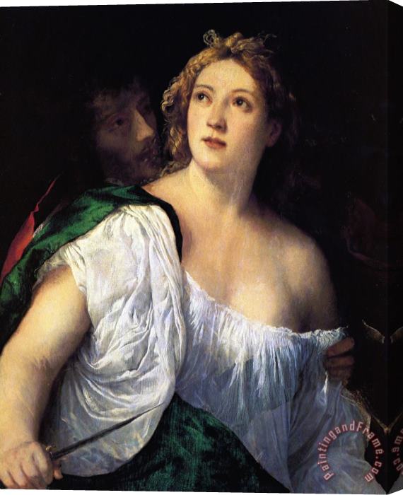 Titian Suicide of Lucretia Stretched Canvas Print / Canvas Art