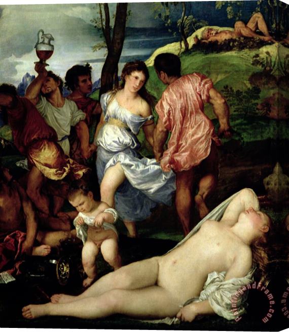 Titian The Andrians Stretched Canvas Print / Canvas Art
