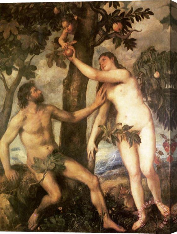 Titian The Fall of Man Stretched Canvas Painting / Canvas Art
