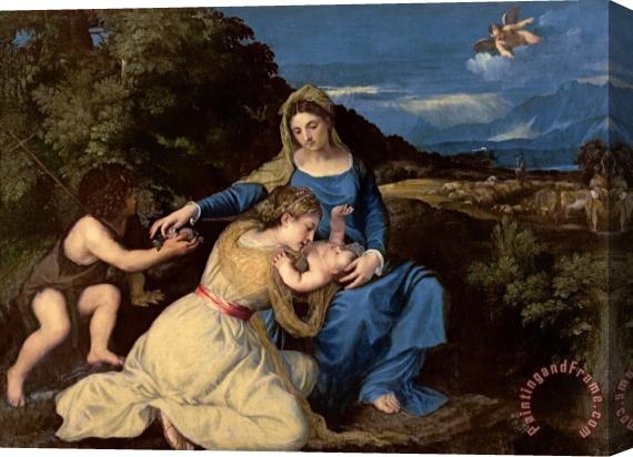 Titian The Virgin And Child with Saints Stretched Canvas Print / Canvas Art