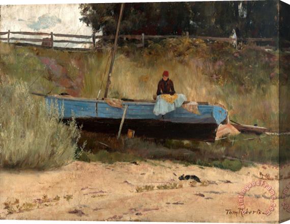 Tom Roberts Boat on Beach, Queenscliff. Stretched Canvas Painting / Canvas Art