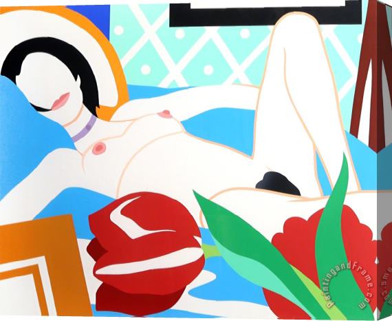 Tom Wesselmann Monica Nude with Tulips, 1989 Stretched Canvas Print / Canvas Art
