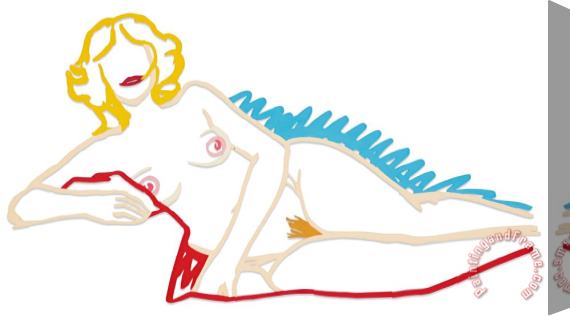 Tom Wesselmann Rosemary Lying on One Elbow, 1989 Stretched Canvas Print / Canvas Art