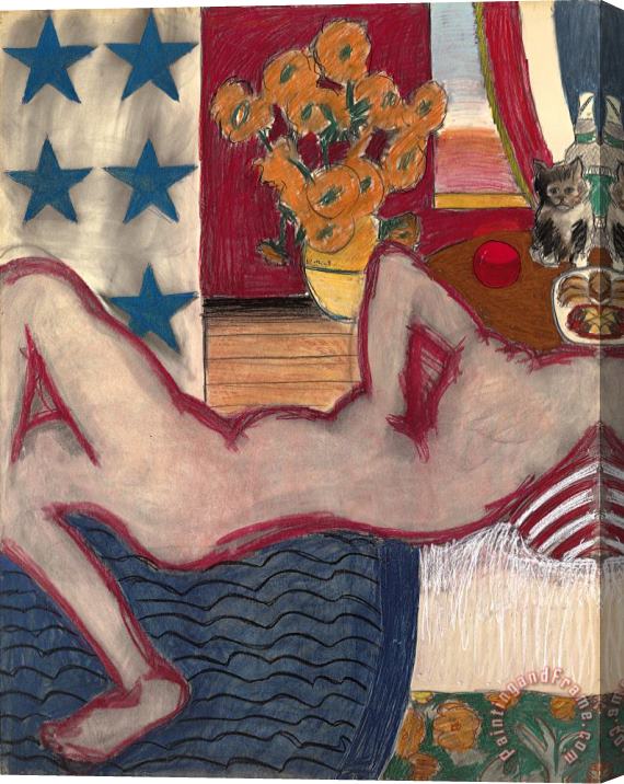Tom Wesselmann Study for Great American Nude #20, 1961 Stretched Canvas Print / Canvas Art