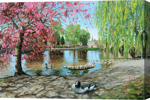 Trevor Neal Bakewell Bridge - Derbyshire Stretched Canvas Painting / Canvas Art