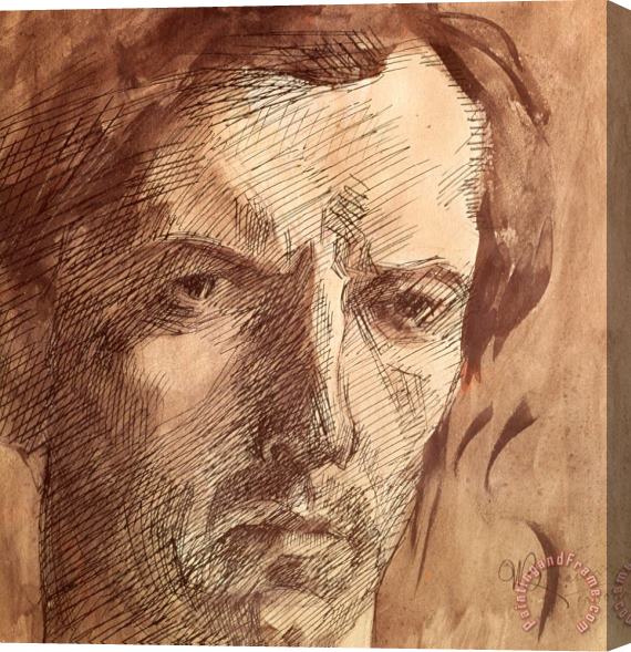 Umberto Boccioni Self Portrait Stretched Canvas Painting / Canvas Art