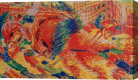 Umberto Boccioni The City Rises Stretched Canvas Painting / Canvas Art