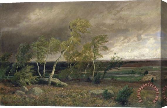 Valentin Ruths The Heath in a Storm Stretched Canvas Print / Canvas Art