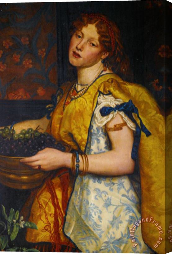 Valentine Cameron Prinsep A Girl Carrying Grapes Stretched Canvas Painting / Canvas Art